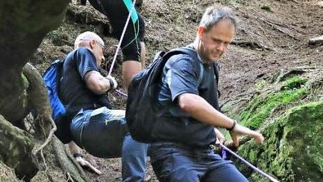 Abgeseilt: Sportliches Extra an der Schwedenschanze