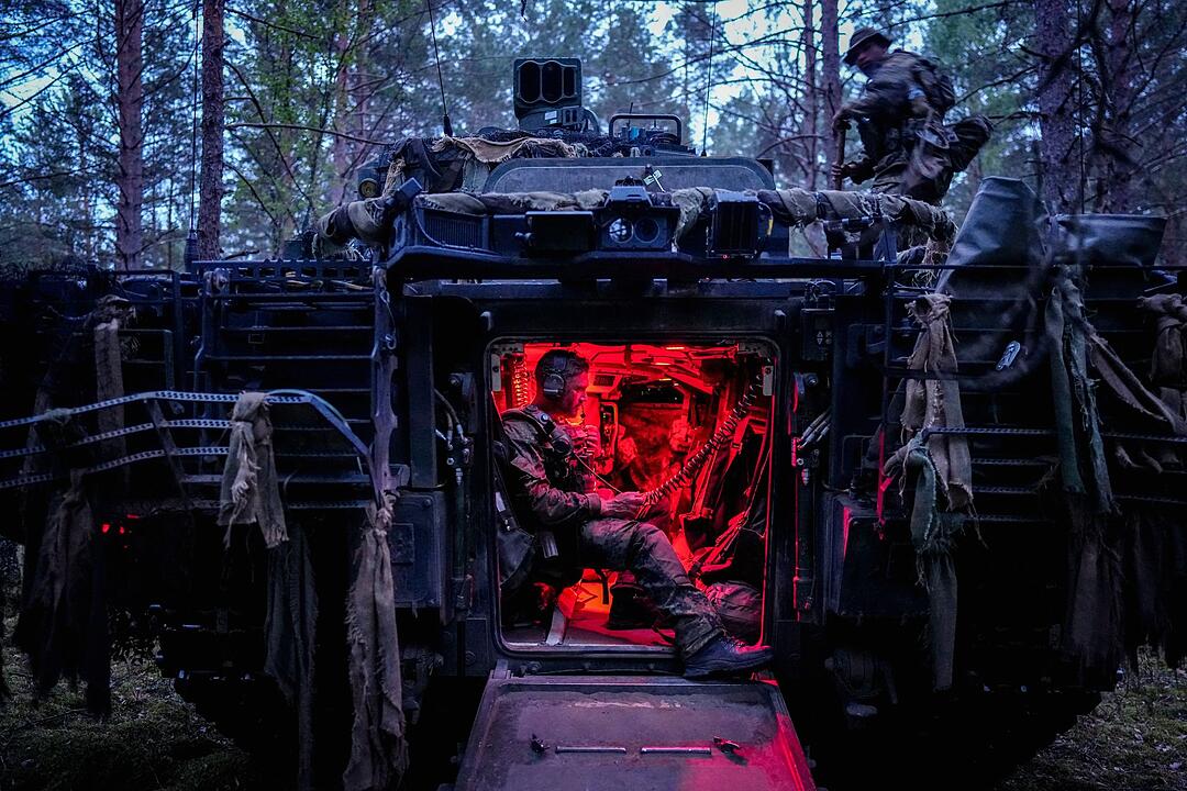 Panzerbrigade 45 &uuml;bt erstmals Gefecht auf litauischem Boden