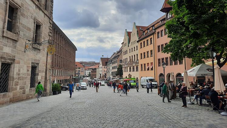 Szene aus der Nürnberger Innenstadt