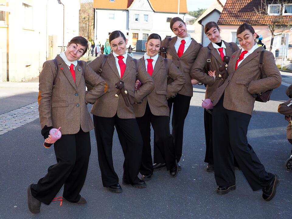 Wildes Faschingstreiben in Steinach an der Saale.