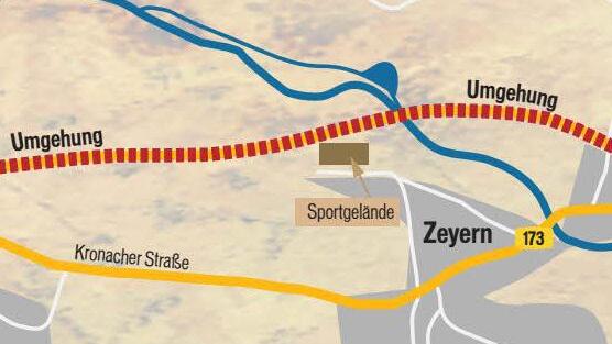 Der Verlauf der Umgehung (mittlerer Teil)