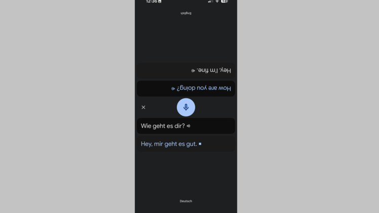 Google &Uuml;bersetzer bietet eine Live-Unterhaltungs-Funktion