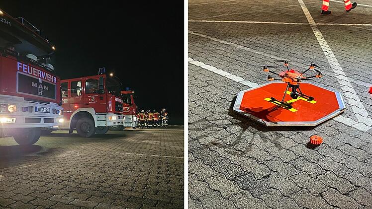 Über 280 Kräfte im Einsatz: Großeinsatz bei Brand in Metallfirma in Mistelgau