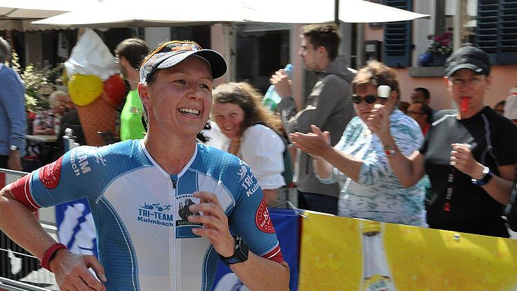 Nadja Lindner vom ASV Kulmbach belegte Rang 2 auf der Kurzdistanz. Foto: Karl Heinz Weber