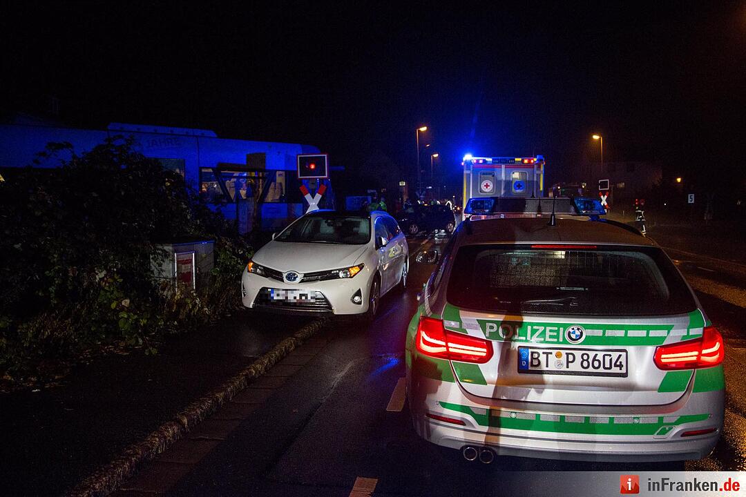 Kollision an Bahnübergang in Coburg