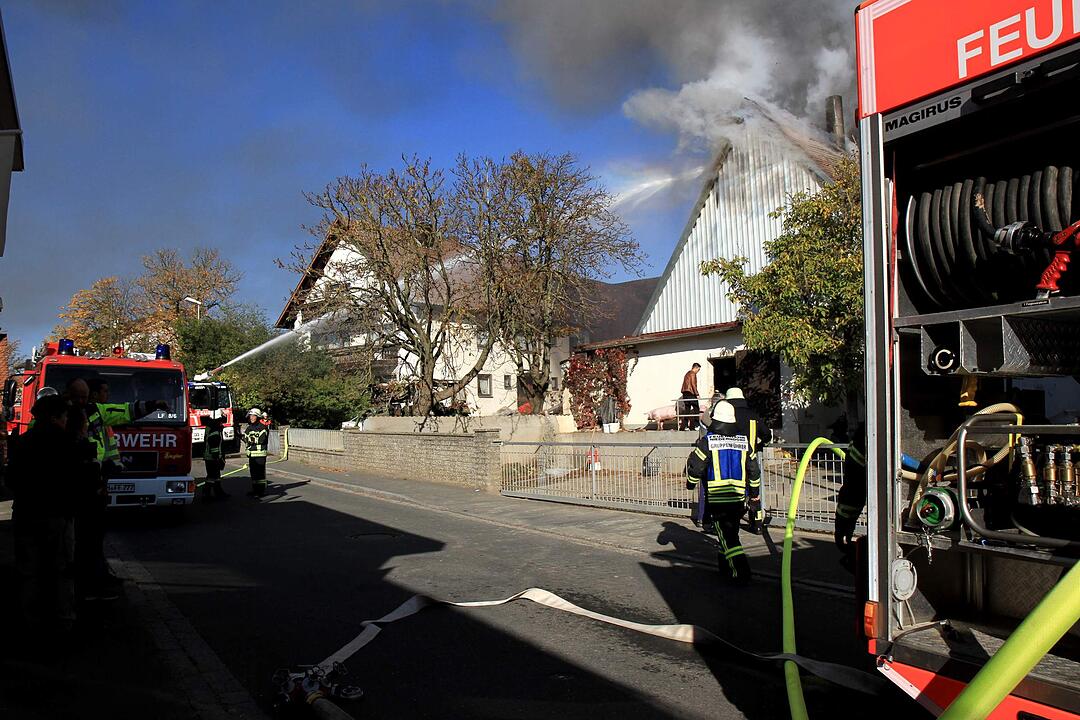 Brand in Schweinestall in Herzogenaurach