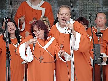 "Jesus Gospel Singers" im Einsatz beim Heinrichsfest in Bamberg. Foto: pr