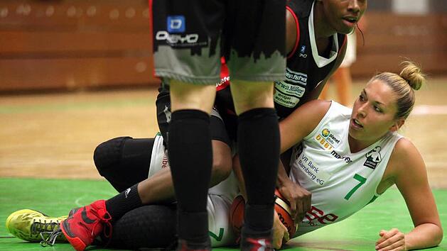 Svenja Zeis (unser Bild) gab wie alle ihre Mannschaftskameradinnen von der DJK Brose Bamberg im Pokalduell mit dem Erstligisten aus N&ouml;rdlingen keinen Ball verloren. Foto: privat