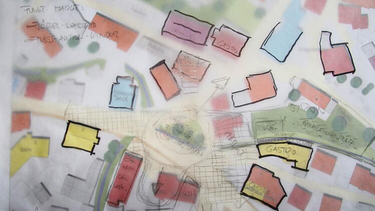 Der Grünbereich mitten in Wallenfels soll auf jeden Fall erweitert werden - bei der Ideensammlung schwebt den Mitgliedern des Arbeitskreises eine Öffnung zum Wasser vor, vielleicht sogar ein Mehrgenerationenspielplatz