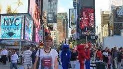 Rebecca Emmert auf dem Times Square in New York.  Foto: privat