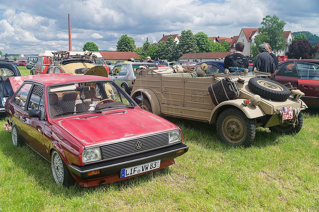 Auf dem Platz am Siedlerheim in der Auwaldsiedlung.