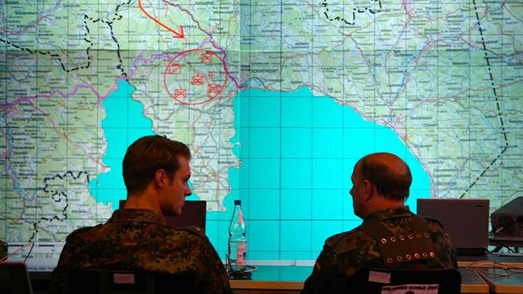 Geübt wird bei der Stabsübung ausschließlich am Computer.