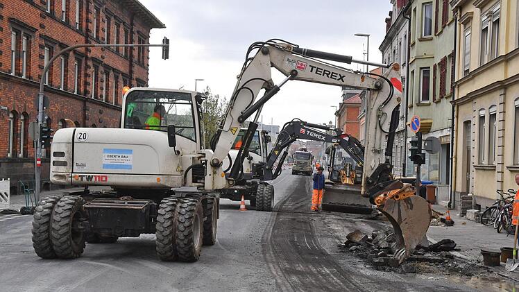 Die Ludwigstraße ist seit Freitag Baustelle. Foto: Ronald Rinklef