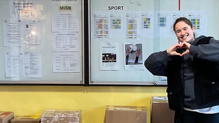 Jede Menge Pakete wurden im Gymnasium gesammelt.