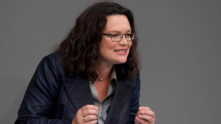 Andrea Nahles (SPD) schafft es auf Platz 8 der Umfrage. Foto: Rainer Jensen/dpa