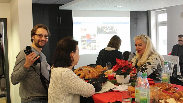Eindrücke vom Redaktionsfrühstück. Foto: Gerd Ludwig