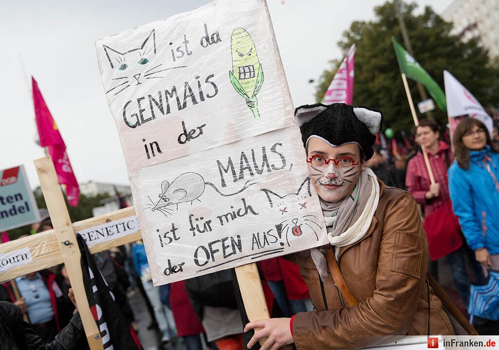Demonstration gegen die Handelsabkommen