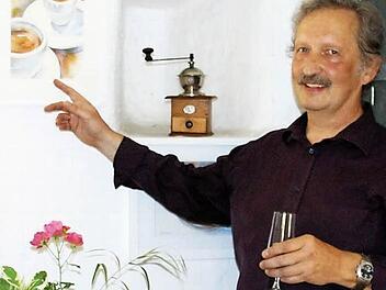 Malerischer Ausdrucksdrang: Thomas Habermann vor einem seiner Bilder. Foto: Bettina Knauth