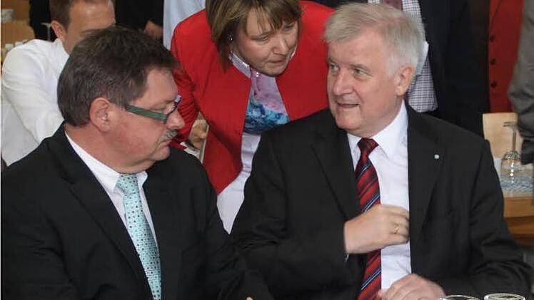 Bezirksvorsitzender Gerhard Eck und Horst Seehofer Foto: Gerhard Bauer