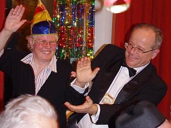 Chormama Heidi Diller und Dekanatskantor Marius Popp (von links) sorgten für Stimmung.