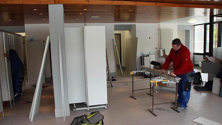 In der umgebauten Wärmehalle laufen die letzten Arbeiten. Foto: Andreas Dorsch