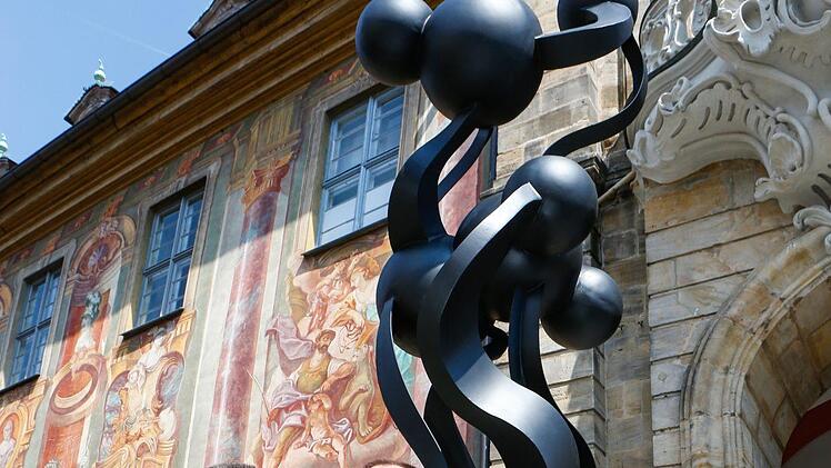 Eröffnung der Großplastikenausstellung von Rui Chafes in Bamberg am 12. Mai 2018. Foto: Matthias Hoch