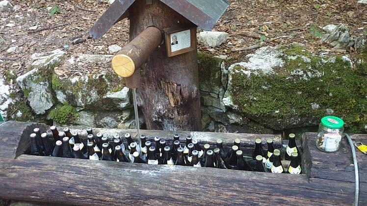 So haben viele Wanderer den Lindigbrunnen erlebt - inzwischen gibt es hier kein Bier mehr Foto: p