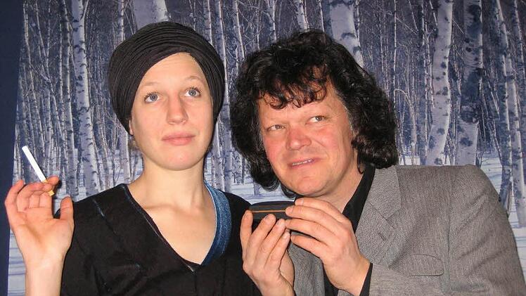 Dorothea Schreiber mit Martin Neubauer, mit dem die Bamberger Akteurin schon mehrfach zusammenspielte