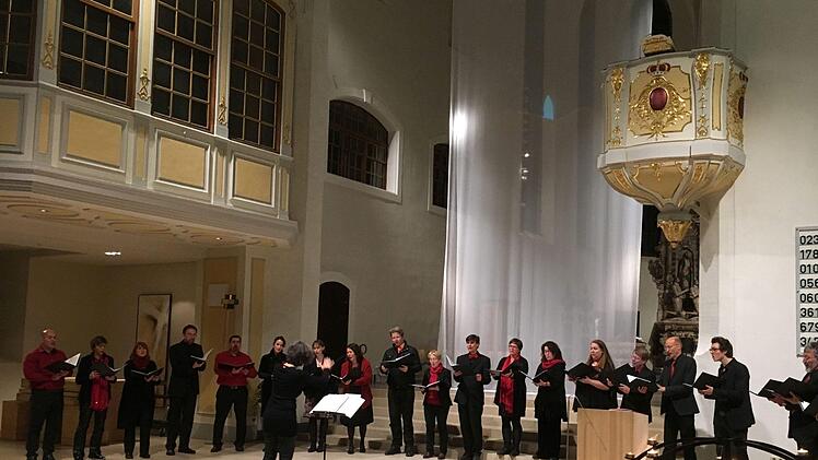 Zahlreiche Zuhörer erlebten das Gedenkkonzert für den vor einem Jahr verstorbenen Sängerkreis-Vorsitzenden Günter Freitag in der Coburger Morizkirche. Gestaltet wurde es vom KAmmerchor "Ziemlich beste Stimmen" unter der Leitung von Carolin Heckel.Foto: Jochen Berger