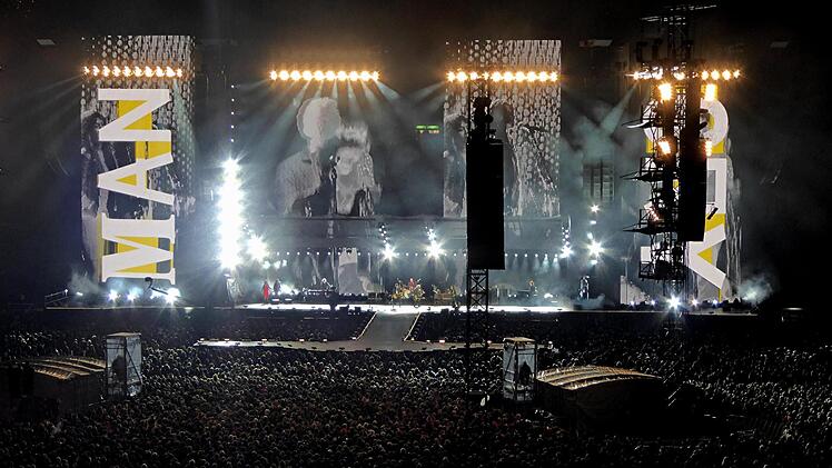 Die Rolling Stones im Münchner Olympiastadion.