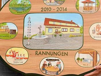 Wegmarkenschild aus Rannungen.  Foto: Björn Hein