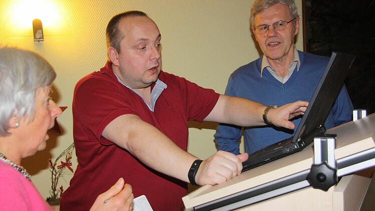 Heiko Rittelmeier während seines Vortrages bei der CSU Münnerstadt. Foto: Arnold Nöth