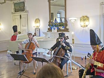 "Solina & Friends" absolvierten in Mitwitz eine rasante musikalische Tour durch Europa. Unser Bild zeigt (v.l.) Michael Gundlach, Ulrike M&uuml;ller, Katrin Banhierl und Dirko Juchem.  Foto: Nicole Julien-Mann