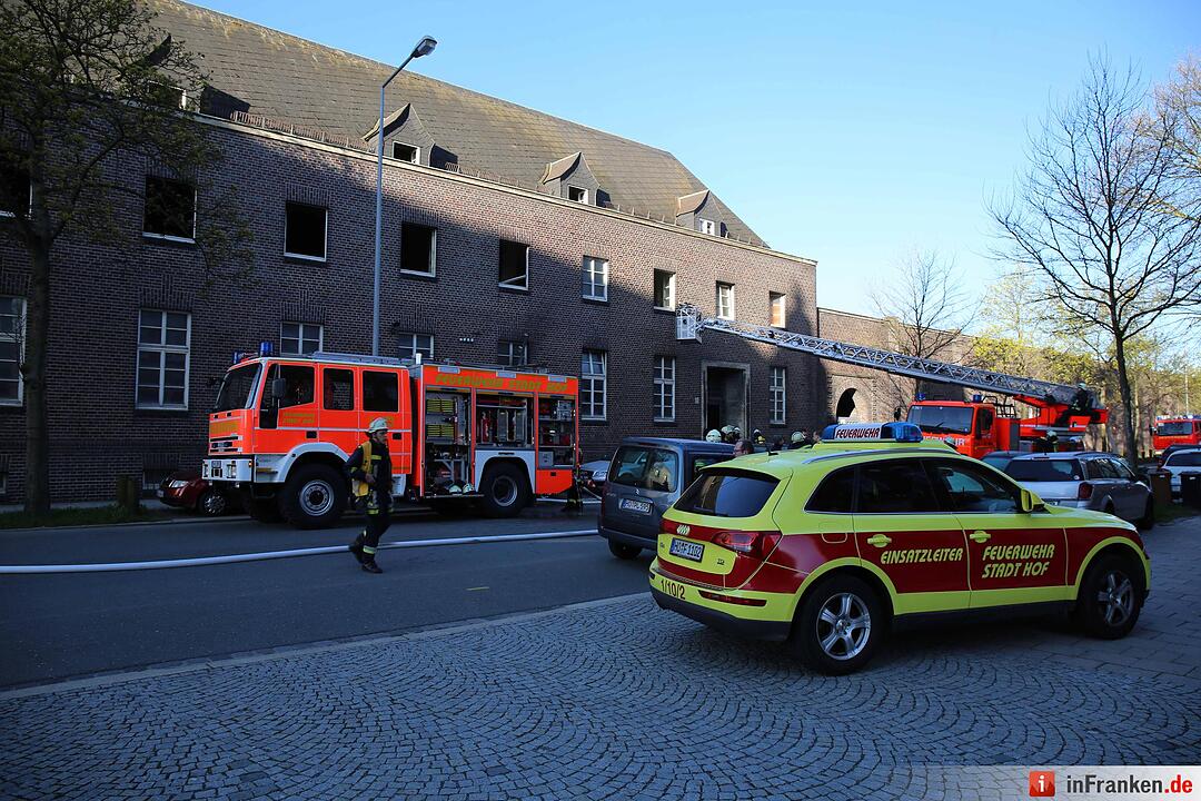 Brand im ehemaligen Postgebäude in Hof