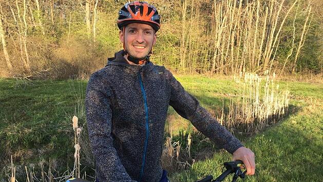 Beim Mountainbiken kann Ralf Kunzmann, der neue Gr&auml;fenberger B&uuml;rgermeister, Energie tanken.  Foto: privat