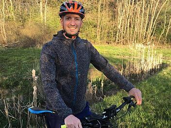 Beim Mountainbiken kann Ralf Kunzmann, der neue Gräfenberger Bürgermeister, Energie tanken.  Foto: privat