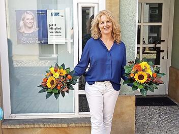 Bei der Übergabe der Verantwortlichkeit für das Gesundheitsforum des VdK Haßberge, von links: Elfriede Kerker, die Kreisgeschäftsführerin Andrea Stühler-Holzheimer und Jutta Seufert  Foto: VdK Haßberge