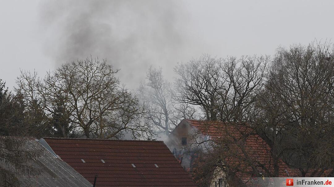 Dachstuhlvollbrand in Zandt bei Lichtenau