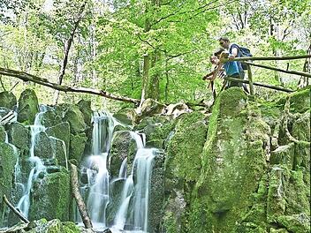 Wandern an der Teufelsmühle in der bayerischen Rhön
