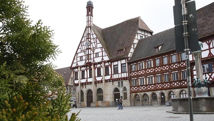 Gestützt wird das Rathaus schon seit Jahren. Nun ist es auch noch "vergiftet". Foto: Josef Hofbauer