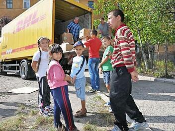 Die Hilfspakete werden in Rumänien schon erwartet.  Foto: Bauernschubert