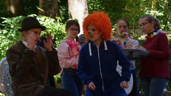 Probenszene zu "Am Samstag kam das Sams zur&uuml;ck" auf der Waldb&uuml;hne HeldrittFoto: Friedhelm W&ouml;lfert