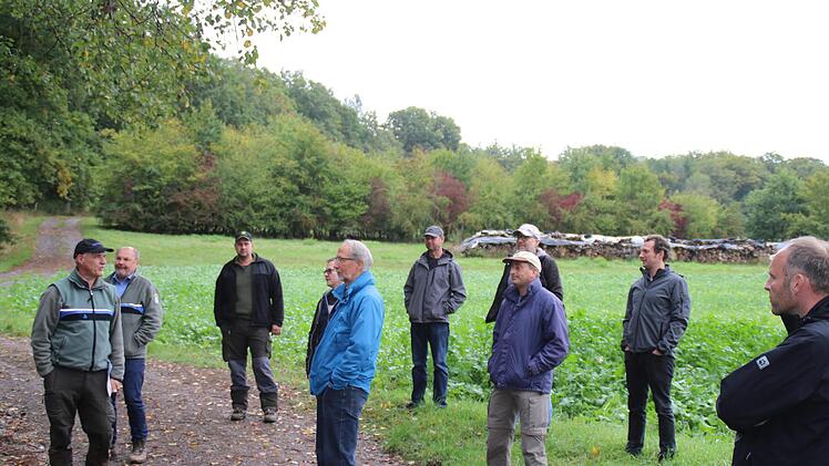 Zusammen mit dem Gemeinderat liefen Bernhard Zürner vom Amt für Ernährung, Landwirtschaft und Forsten Bad Neustadt (AELF) und Revierleiter Wolfgang Kuhlmann einige Bestände im Euerdorfer Wald an. Hilmar Ruppert