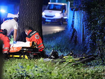 Radfahrer st&uuml;rzt und verletzt sich dabei schwer