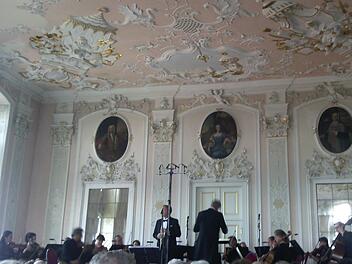 Der Festsaal, ein  Meisterwerk barocker Baukunst, war würdiger Rahmen für das BKO und den Ausnahme-Solisten Albrecht Mayer.Brigitta Kempe-Wolf