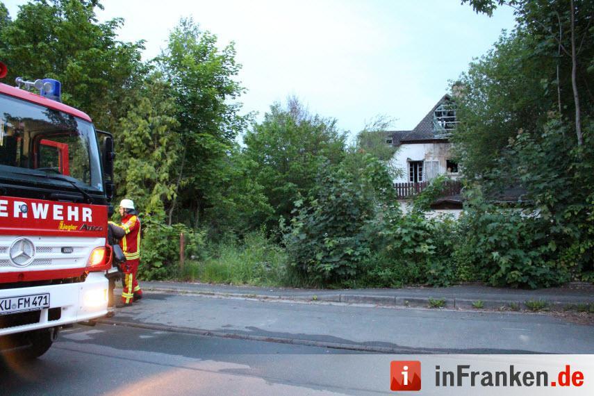 Brand in Wohhausruine in Mainleus