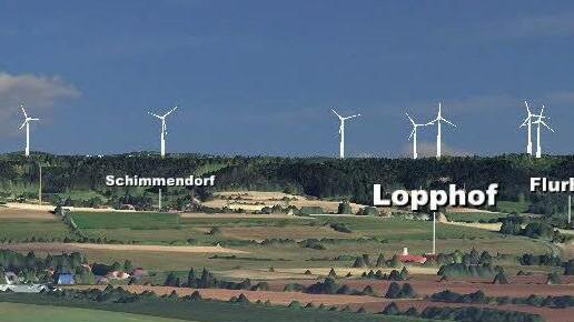 Ob die sieben Windräder auf der Kirchleuser Platte - die Windparks Schimmendorf Nord und Nordost - gebaut werden dürfen, hat das Landratsamt Kulmbach noch nicht entschieden. Grafik: privat