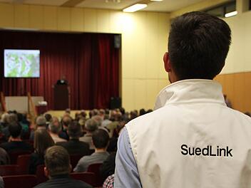 Info-Forum zu Südlink am 27. Oktober 2016 in Oberthulba, Landkreis Bad Kissingen. Foto: Ulrike Müller