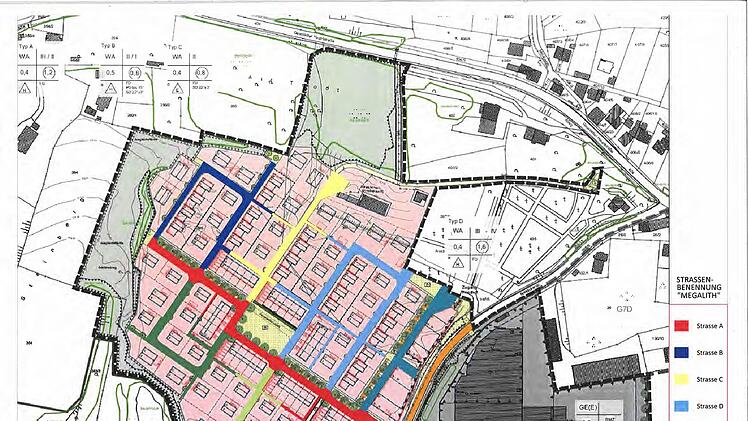 Straßenplan des Megalithgeländes