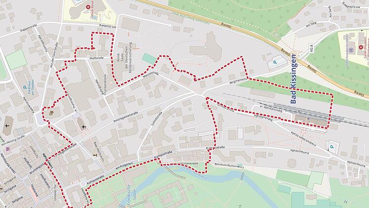 Das Kurviertel südöstlich  der Altstadt soll Sanierungsgebiet werden.